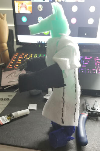 Boss Wolf Puppet WIP 1